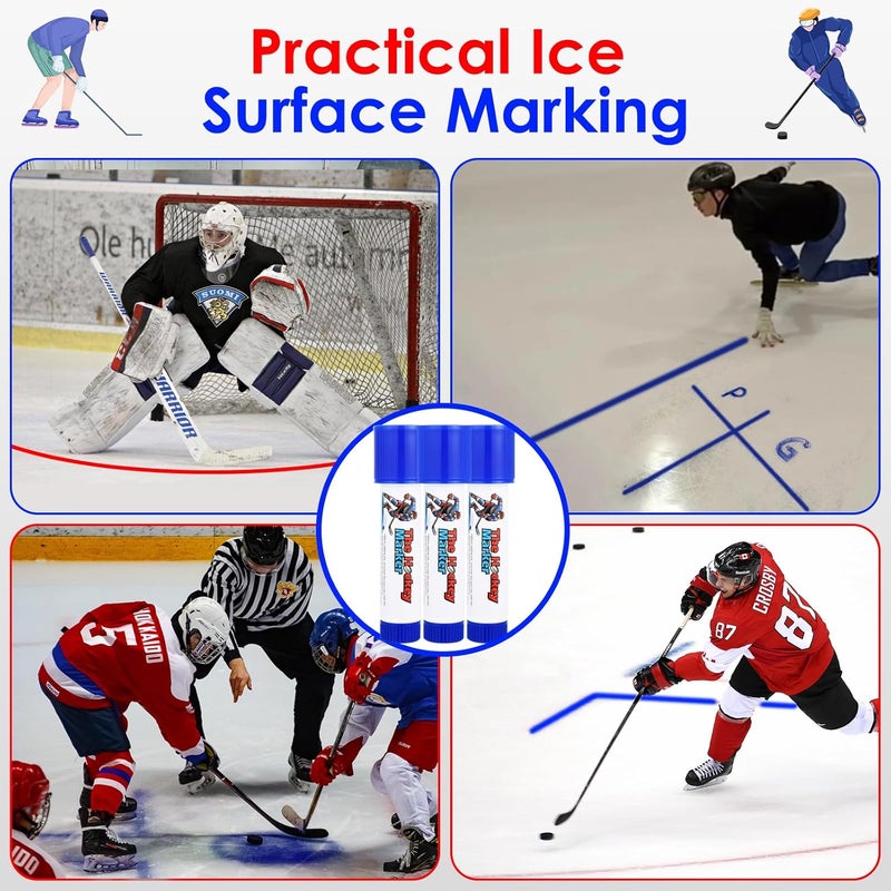 BiKontrun The Hockey Marker, Hockey Pucks Marking in Ice Hockey Training, Ice Hockey Accessories for Hockey Coach, Waterproof Oily Ice Markers for Hockey Rink, Good Helper for Ice Hockey Practice - Image 4